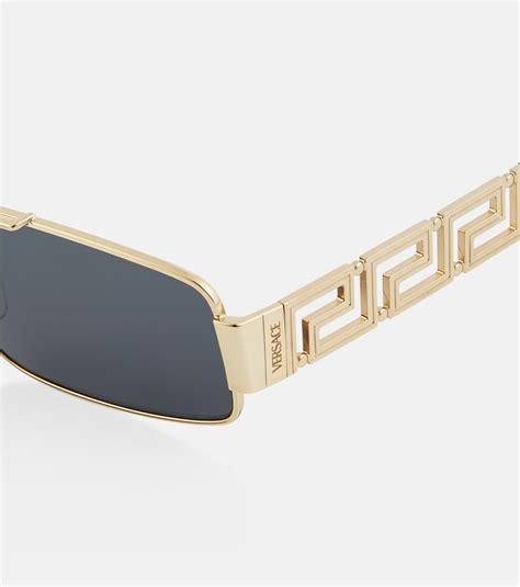 versace greca rectangular sunglasses|Versace sunglasses black.